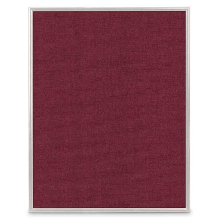 United Visual Products Corkboard, Fabric, 2 Door, 72x36", Blk/Amthy UV305-BLACK-AMETHY